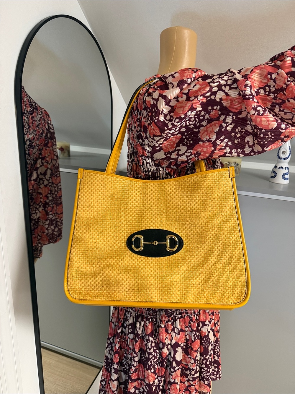 Gucci Hors Straw Bag